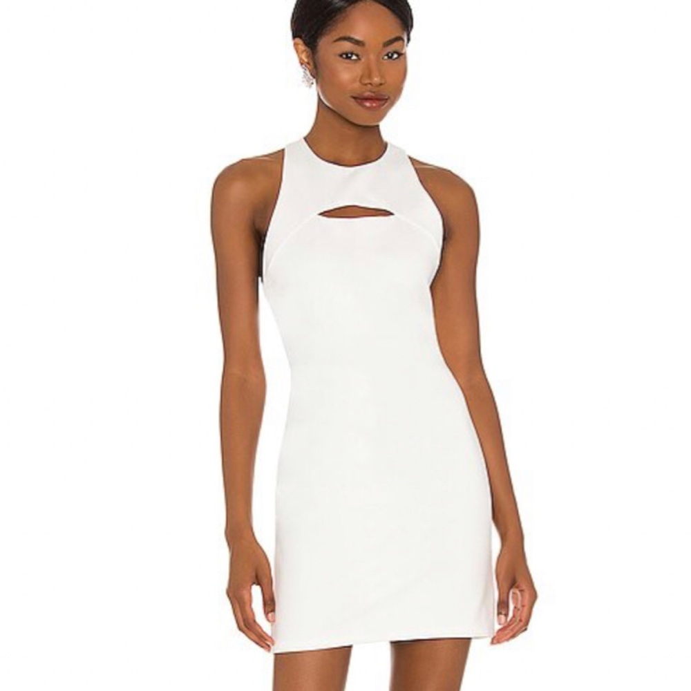 NWT ALICE + OLIVIA GARA WHITE CUTOUT DRESS WOMENS 6